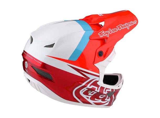 Troy Lee Designs D3 Fiberlite Helmet Slant Red