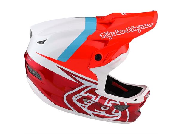 Troy Lee Designs D3 Fiberlite Helmet Slant Red
