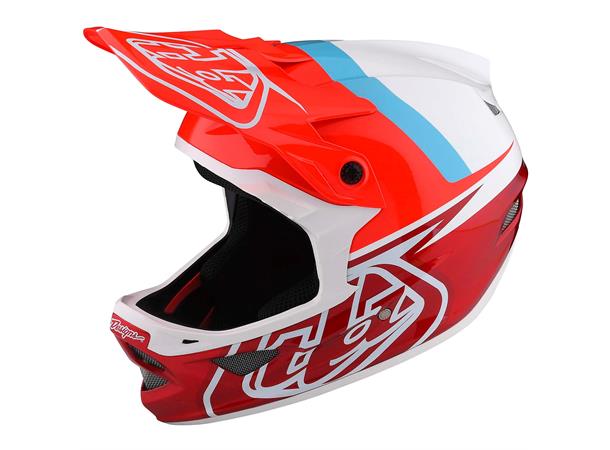 Troy Lee Designs D3 Fiberlite Helmet Slant Red