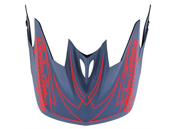 Troy Lee Designs D3 Fiberlite Helmet Spiderstripe Gray / Red