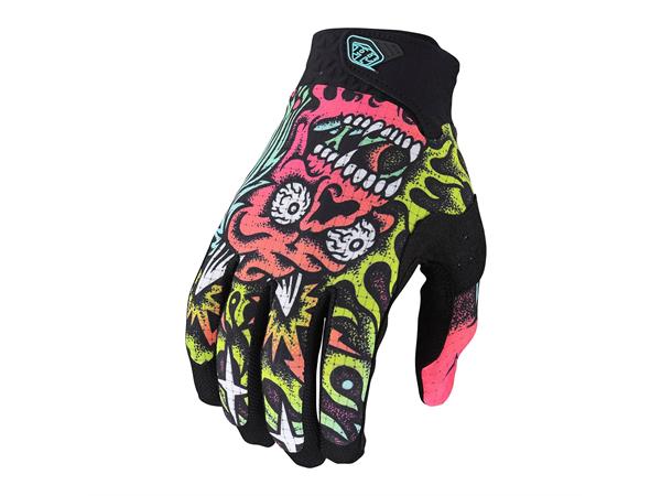 Troy Lee Designs Air Glove Skull Demon Orange / Green