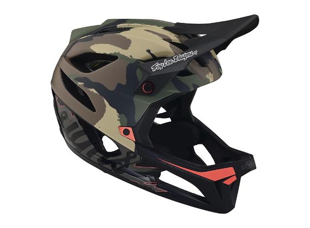 Troy Lee Designs Stage MIPS Helmet Signature Camo Army Green