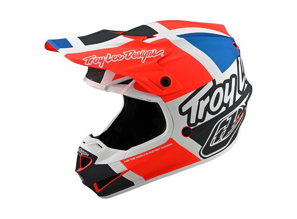Troy Lee Designs YOUTH SE4 Helmet Quattro Orange Blue