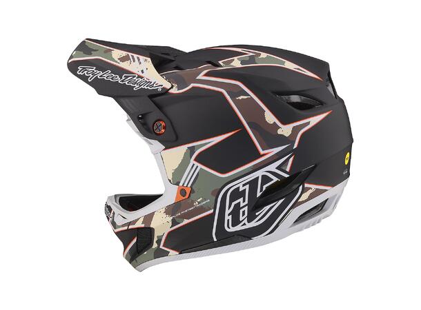 Troy Lee Designs D4 Compos. MIPS Helmet Matrix Camo Army Green