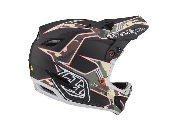 Troy Lee Designs D4 Compos. MIPS Helmet Matrix Camo Army Green