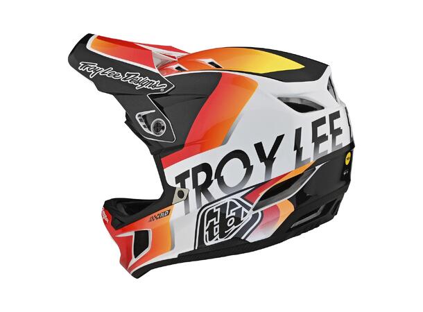 Troy Lee Designs D4 Compos. MIPS Helmet Qualifier White / Orange