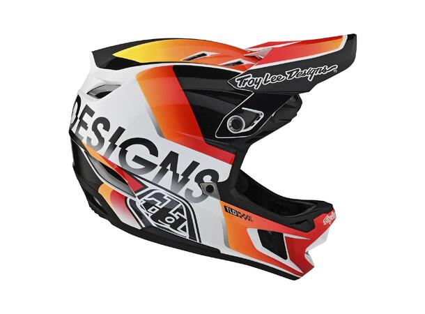 Troy Lee Designs D4 Compos. MIPS Helmet Qualifier White / Orange