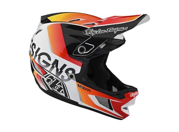 Troy Lee Designs D4 Compos. MIPS Helmet Qualifier White / Orange