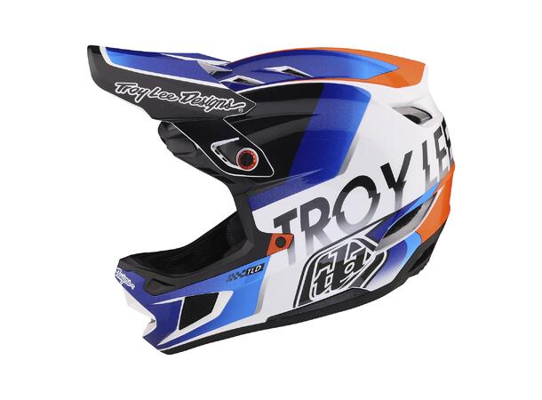 Troy Lee Designs D4 Compos. MIPS Helmet Qualifier White / Blue