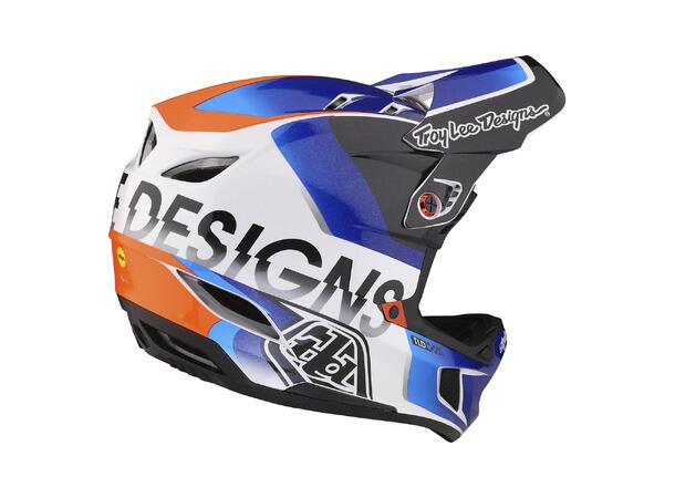 Troy Lee Designs D4 Compos. MIPS Helmet Qualifier White / Blue