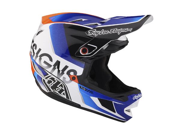 Troy Lee Designs D4 Compos. MIPS Helmet Qualifier White / Blue