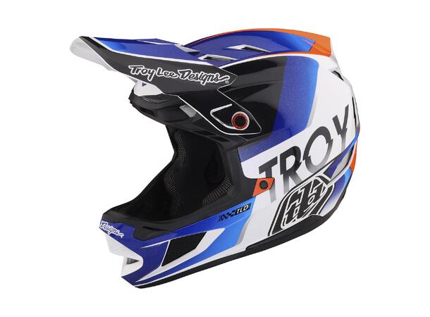 Troy Lee Designs D4 Compos. MIPS Helmet Qualifier White / Blue