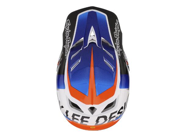 Troy Lee Designs D4 Compos. MIPS Helmet Qualifier White / Blue