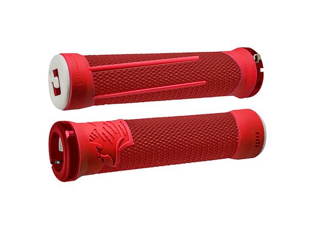 Odi AG2  V2.1 Lock-On Grips Red/Fire Red w/Red Clamps