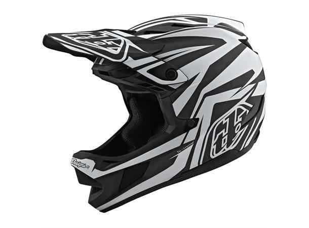 Troy Lee Designs D4 Carbon Helmet Slash Black/White XL