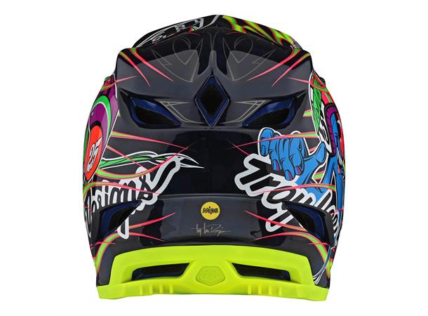 Troy Lee Designs D4 Composite Helmet Eyeball Flo Yellow