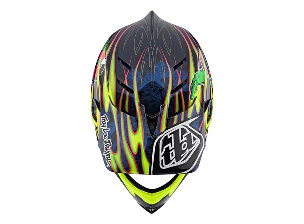 Troy Lee Designs D4 Composite Helmet Eyeball Flo Yellow
