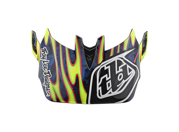 Troy Lee Designs D4 Composite Helmet Eyeball Flo Yellow
