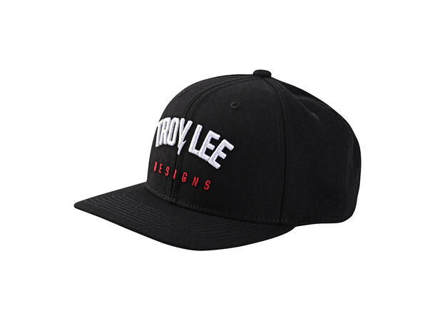 Troy Lee Designs Bolt Snapback, Black Curved Bill