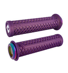 Odi Vans® Lock-On Grips, Iris. Purple w/Oil Slick Clamps