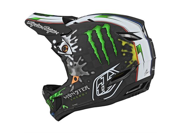 Troy Lee Designs D4 Carbon Helmet Monster Zink, Black