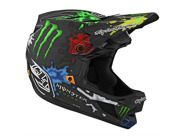 Troy Lee Designs D4 Carbon Helmet Monster Zink, Black