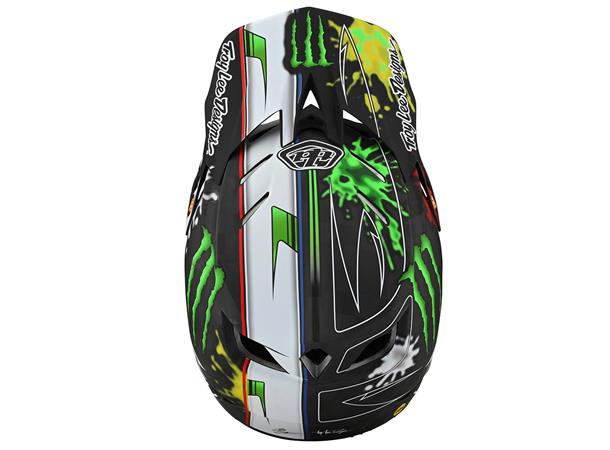 Troy Lee Designs D4 Carbon Helmet Monster Zink, Black