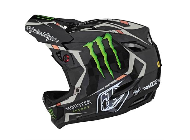 Troy Lee Designs D4 Carbon Helmet Monster Fairclough, Black