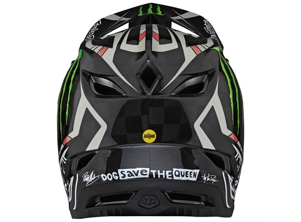 Troy Lee Designs D4 Carbon Helmet Monster Fairclough, Black
