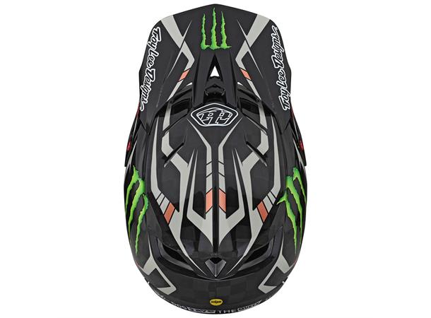 Troy Lee Designs D4 Carbon Helmet Monster Fairclough, Black