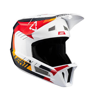 Leatt MTB Gravity 2.0 Helmet, White/Red White/Red