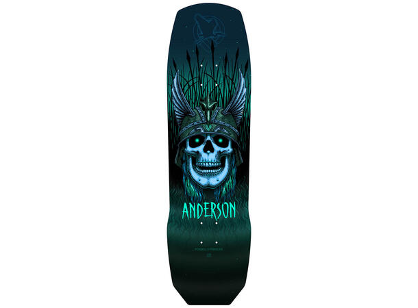 Powell Peralta Heron Skateboard deck 9.13 x 32.8'' Anderson Heron Skull Teal