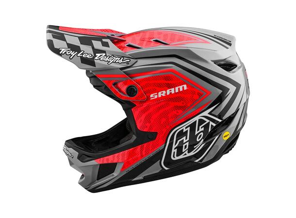 Troy Lee Designs D4 Carbon Helmet SRAM Red/Black