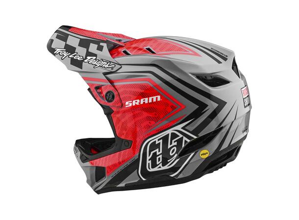 Troy Lee Designs D4 Carbon Helmet SRAM Red/Black