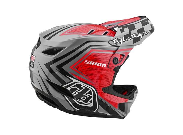 Troy Lee Designs D4 Carbon Helmet SRAM Red/Black