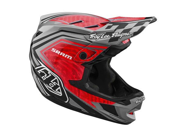 Troy Lee Designs D4 Carbon Helmet SRAM Red/Black