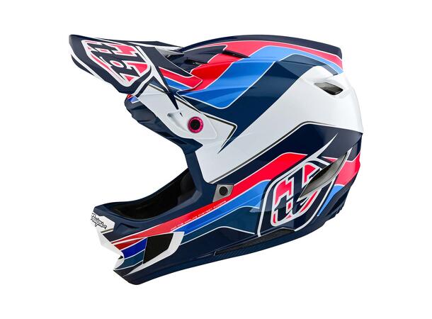 Troy Lee Designs D4 Polyacrylite Helmet Block Blue/White