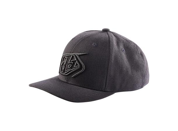 Troy Lee Designs Crop Snapback, Gray/Chr Curved Bill, Gray/Charcoal