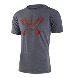Troy Lee Designs 40th Pistonbone Tee Heather Gray
