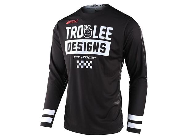 Troy Lee Designs Scout GP Jersey LG Peace & Wheelies Black, LG