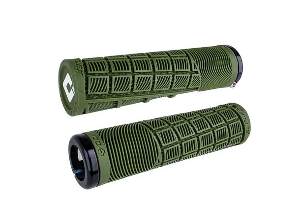 Odi Reflex XL v2.1 Lock-On MTB Grips White/Army Green, 135mm