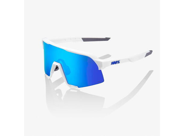 100% S3 Performance Sunglasses Matte White/Hiper Blue Multilayer