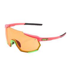 100% Racetrap Performance Sunglasses Matte Washed Neon Pink