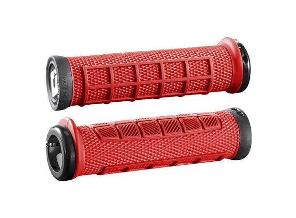 Odi Elite Pro V2.1 Lock On Grips Bright Red/Black, w/Black Clamp