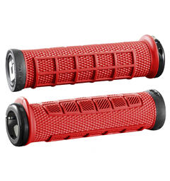 Odi Elite Pro V2.1 Lock On Grips Bright Red/Black, w/Black Clamp