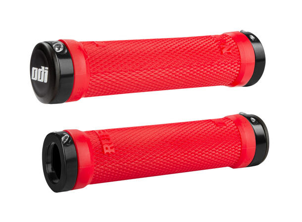 Odi Ruffian MTB Lock-On, Bright Red w/Black Clamps