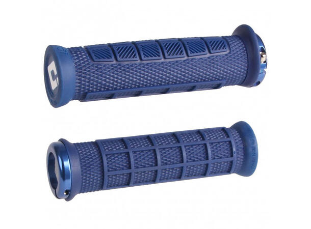 Odi Elite Pro V2.1 Lock On Grips Navy Blue w/Blue Clamp