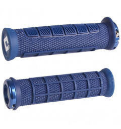 Odi Elite Pro V2.1 Lock On Grips Navy Blue w/Blue Clamp
